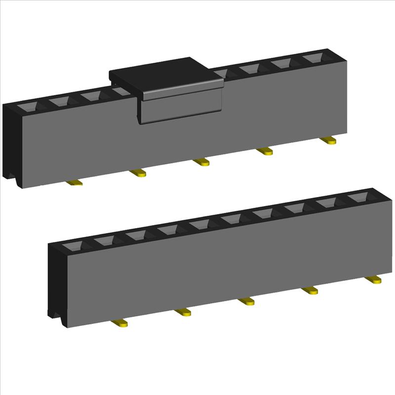 2.00mm PCB Socket Single Row SMD B1(2) Type with Cap.(H=4.5)